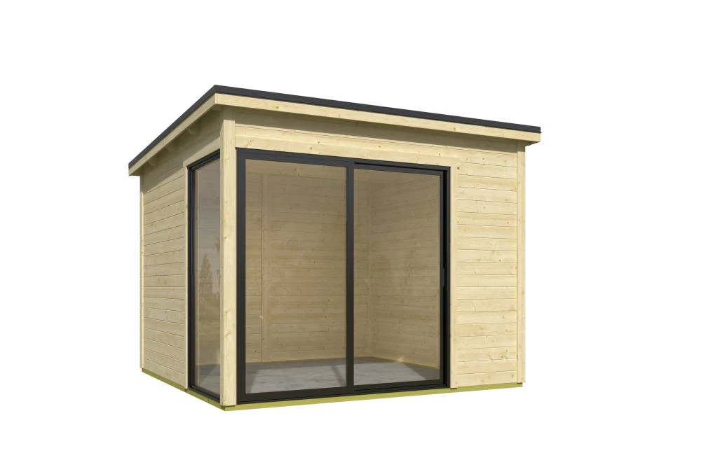 Outdoor Life Tuinhuis Julia 295 x 295 cm 28 mm Vurenhout Blank - Afbeelding 2